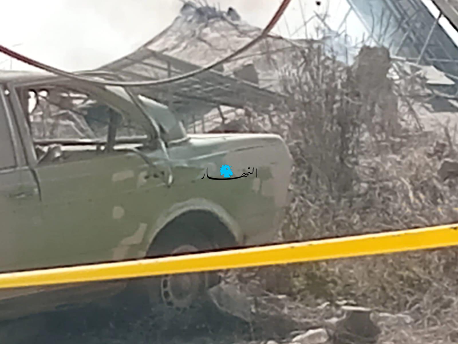 بالصور والفيديو- النهار تعاين الدمار بمحيط المبنى المستهدف في جناتا